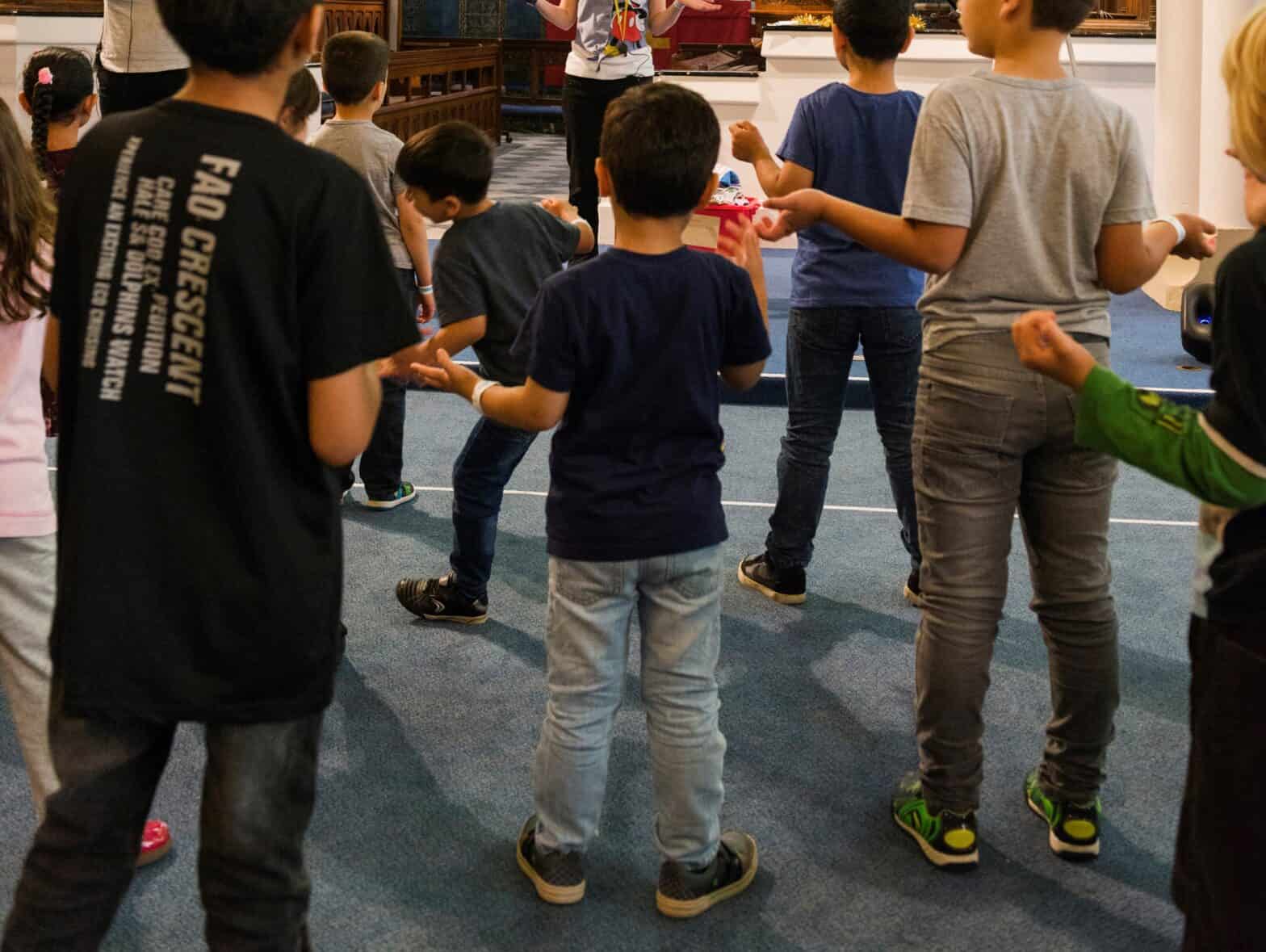 Children at a holiday club