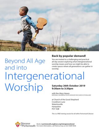 Example poster with an image of a boy to illustrate the point about including people in posters